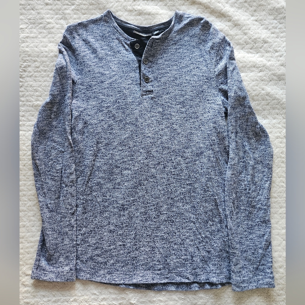 Marc Anthony Heathered Long Sleeve Henley - Picture 1 of 8
